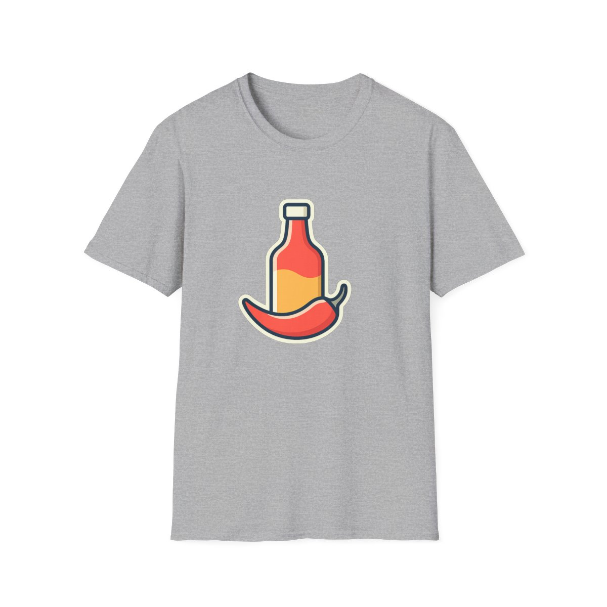 Hot Sauce & Chili Lover Unisex T-Shirt | Soft Cotton Tee for Spicy Food Fans