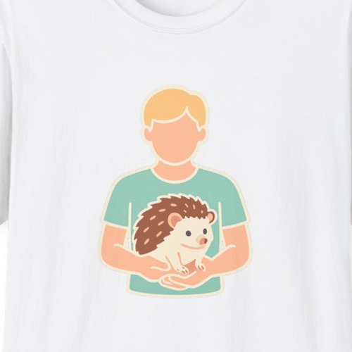Adorable Hedgehog Owner Unisex T-Shirt - Soft Cotton Tee for Pet Lovers