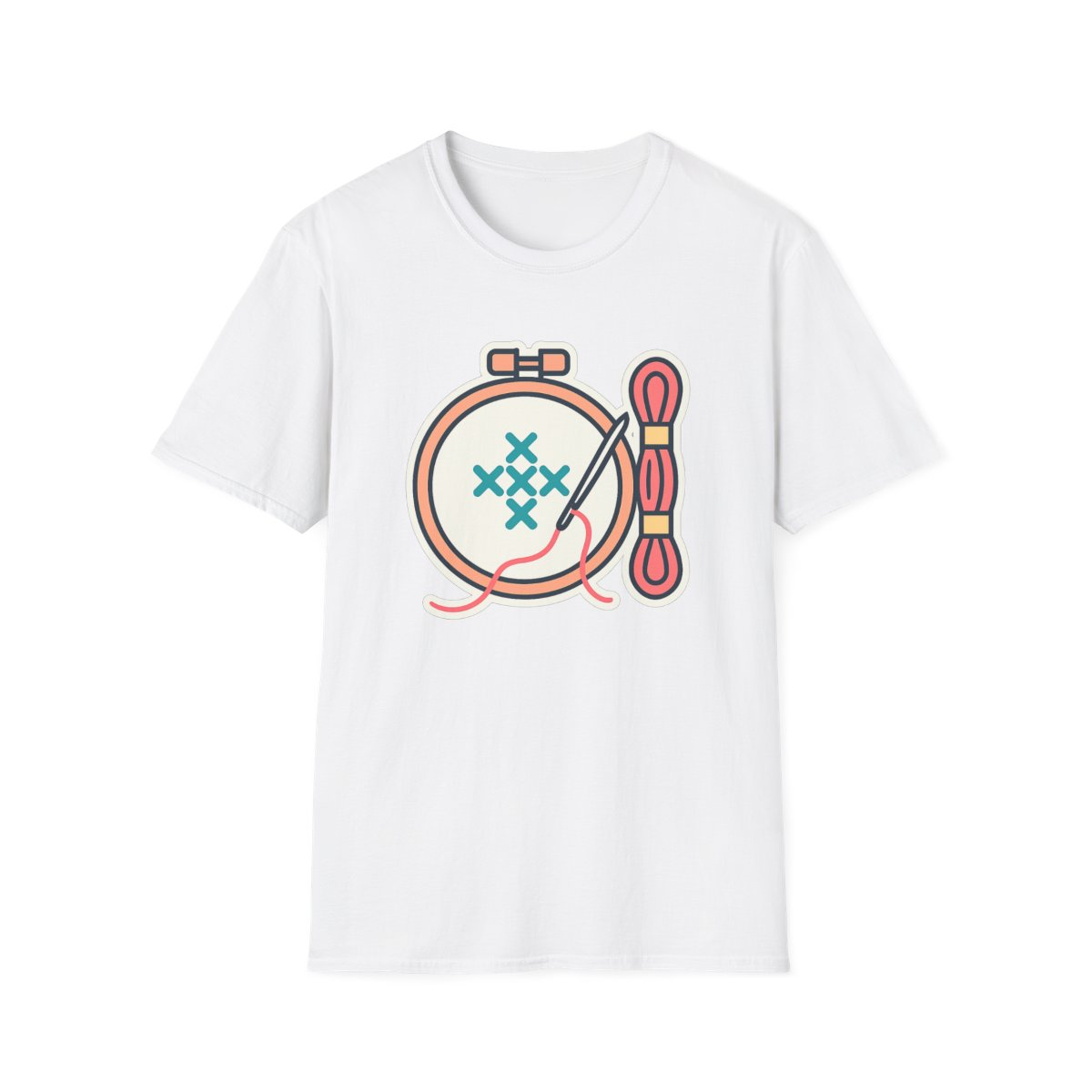 Cross Stitch Unisex T-Shirt | Soft Cotton Tee for Needlework Lovers