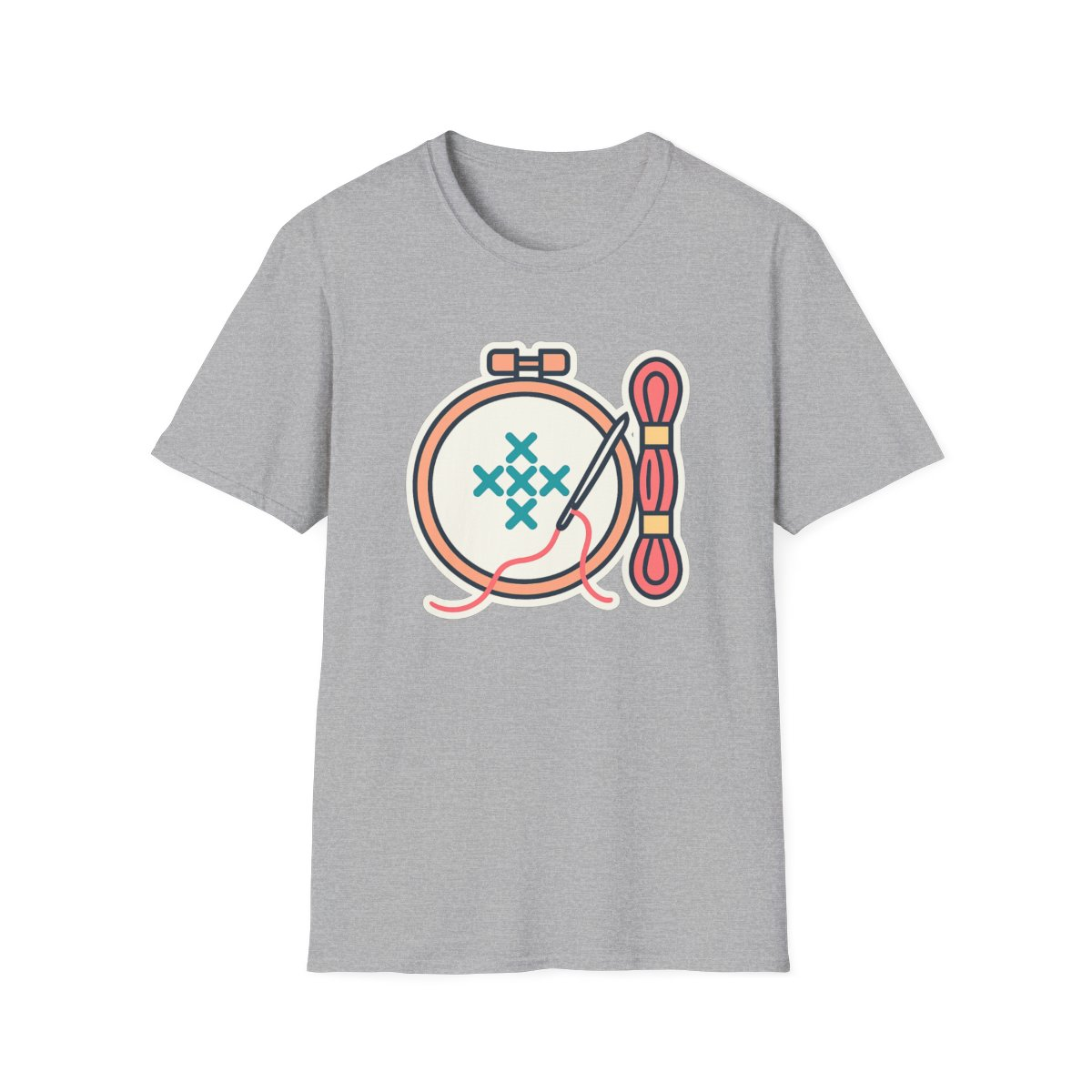 Cross Stitch Unisex T-Shirt | Soft Cotton Tee for Needlework Lovers